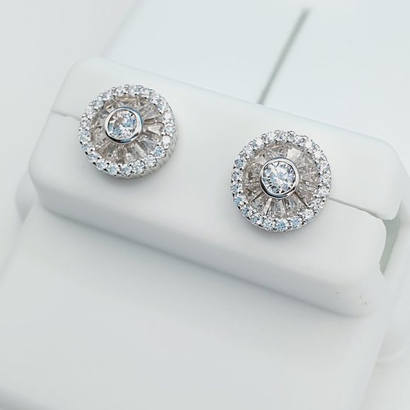 925 Sterling Silver Cubic Zirconia Earrings, U19254783 - Picture 6 of 11